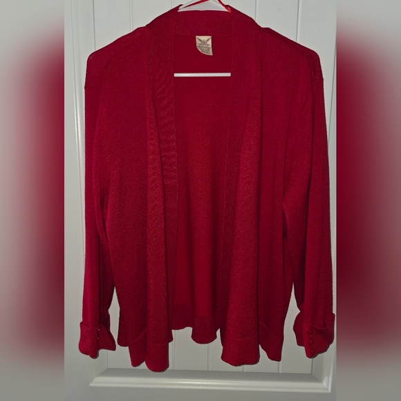 Faded Glory Red Women's Open Front Cardigan Sweater 2X - Picture 1 of 5